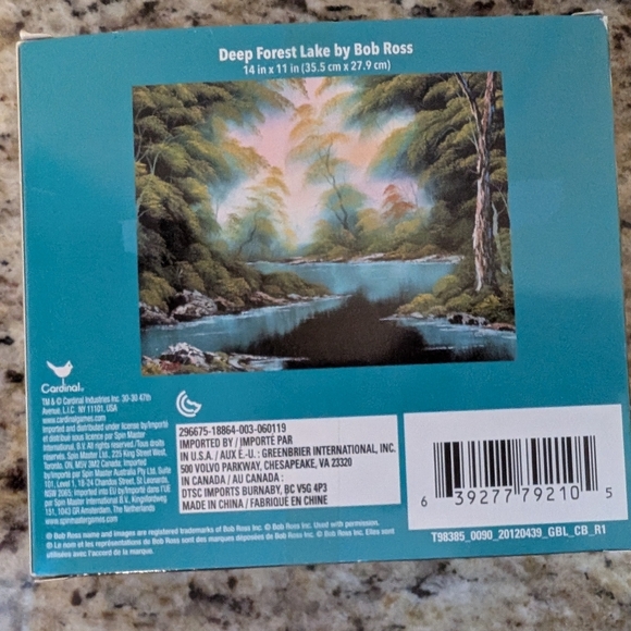 Bob Ross Deep Forest Lake 300 Piece Jigsaw Puzzle Landscape 14 X 11 Complete - Picture 3 of 3